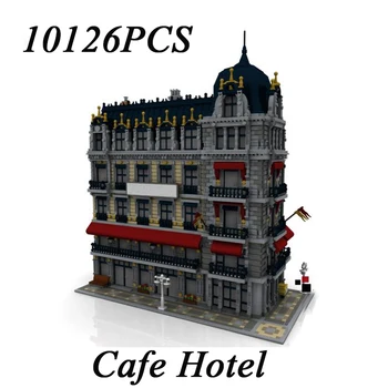 10126 חתיכות מותאמות אישית מודולרי בניית בית קפה מלון בניין בניין Moc בניין להגדיר ילדים דגם צעצוע Diy מתנה