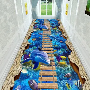 3D כיף הרפתקאות מסדרון מחצלת השינה מטבח שטיחים לחדר ילדים מעוצב לשחק שטיח שטיח פסטורלי שטיחים עבור הסלון