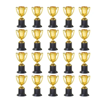 40PCS מיני פלסטיק זהב, כוסות, גביעים עבור מסיבת ילדים למידה מוקדמת צעצועים, פרסים לילדים החג גביע הפרס