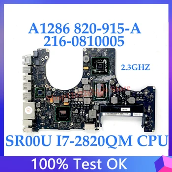820-2915-2.3 ג ' יגה הרץ עבור אפל A1286 מחשב נייד לוח אם עם SR00U I7-2820QM CPU 216-0810005 SLJ4P HM65 100% עובד טוב