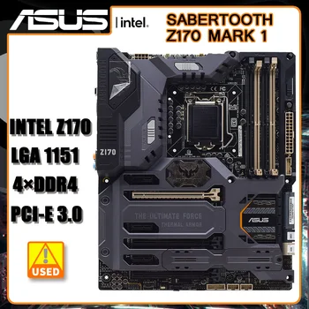 LGA 1151 לוח אם Asus SABERTOOTH Z170 סימן 1 לוח האם DDR4 64GB מידע Z170 PCI-E 3.0 USB3.1 ATX עבור Core i3-6320 מעבדים