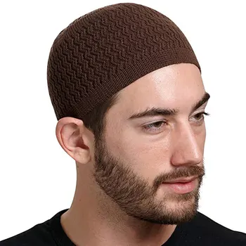 גברים מוסלמים תפילה כובעים יוניסקס חורף חם סרוגים ביני כובע האסלאם יהודי הודו כובעי Musulman גברים ערבים של כיפה Homme הכובע