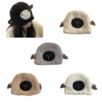 כבשים האוזן כובע מצחיק חמוד ביני שטן קטן כובע קטיפה כבשים כובע Skullies ביני ילדה כובע מצחיק צילום אביזרים
