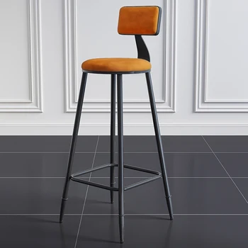 מעצב מסעדה כיסאות וינטג יוקרה מודרני כסא בר רגל גבוהה יוקרה מודרני כסא בר רגל גבוהה בר ריהוט הבית Mzy