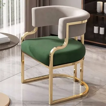 נורדי ארגונומי כיסא האוכל מבטא המשחקים מתכת מודרני מדי פעם כיסאות מינימליסטי Fauteuil ריהוט הסלון KY011 YH